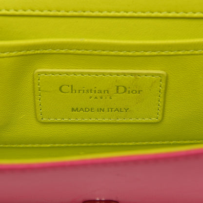 Christian Dior Lambskin Cannage Tri-Color Lady Dior Convertible Clutch Blue 6 of 13