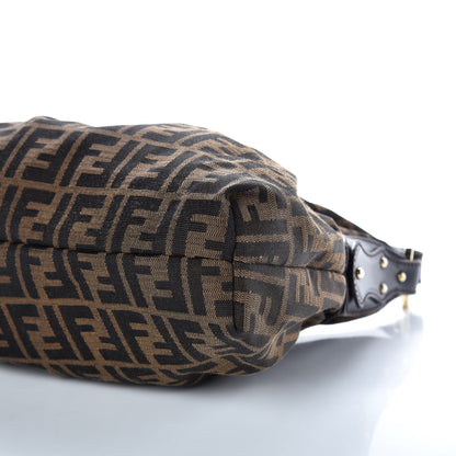 Fendi Zucca Cuoio Lucido Chef Hobo Tobacco Moro 9 of 9