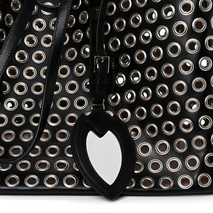 Alaia Calfskin Grommet Tote Black 12 of 12