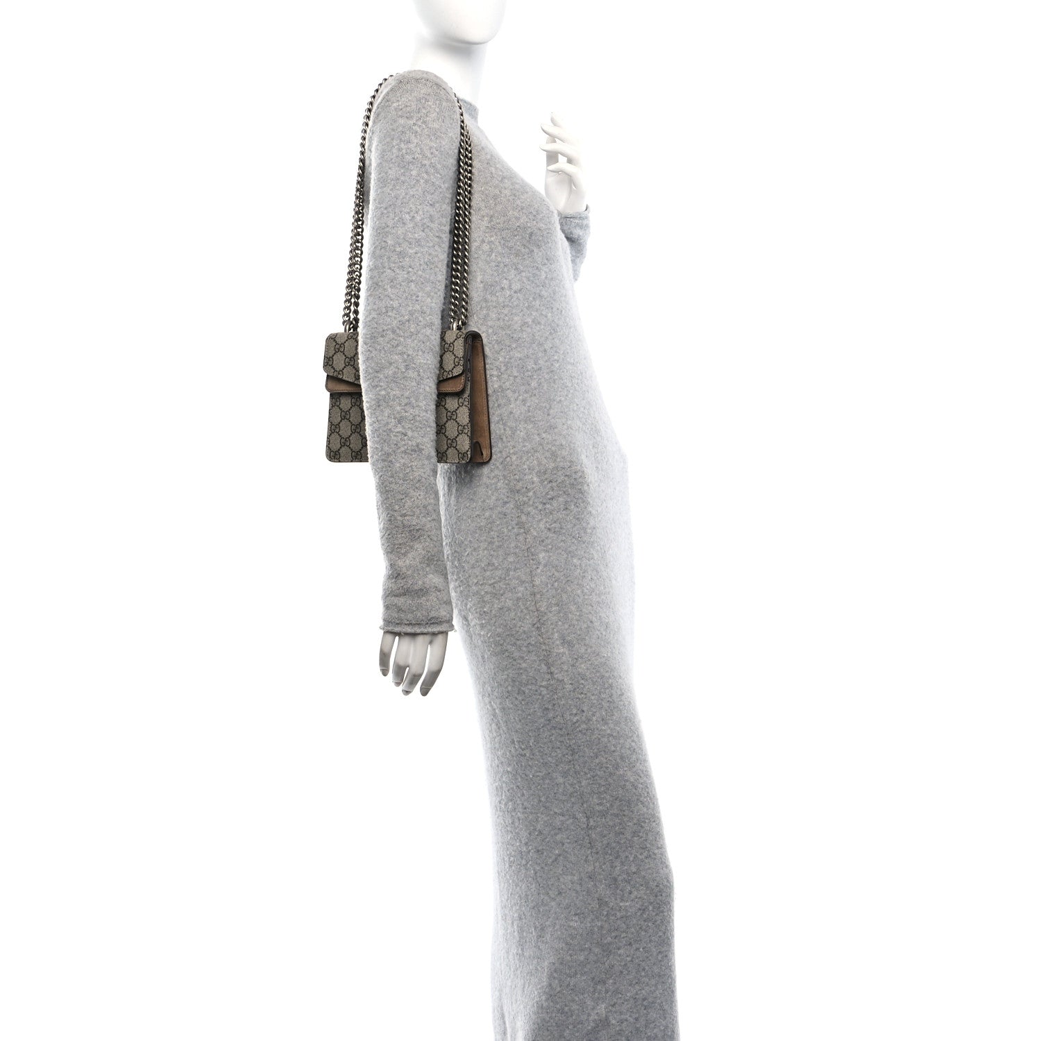 Gucci GG Supreme Monogram Mini Dionysus Shoulder Bag Taupe 2 of 10