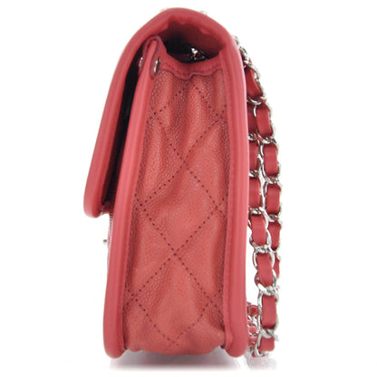 Chanel Suede Calfskin French Riviera Flap Red 4 of 12