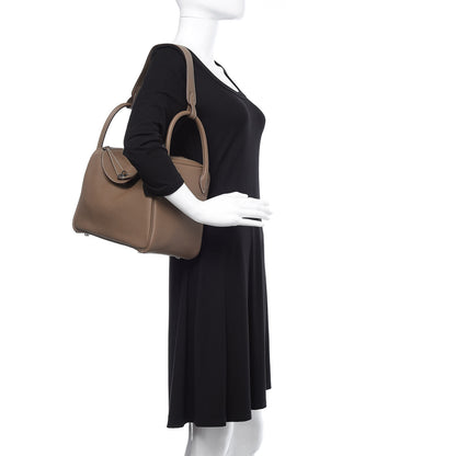 Hermes Taurillon Clemence Lindy 30 Etoupe 2 of 11