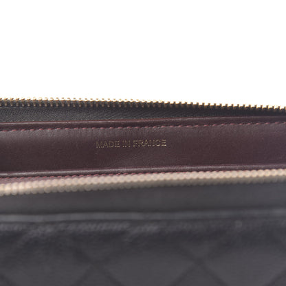 Chanel Caviar Quilted Large Gusset Zip Around Wallet Black 7 of 9