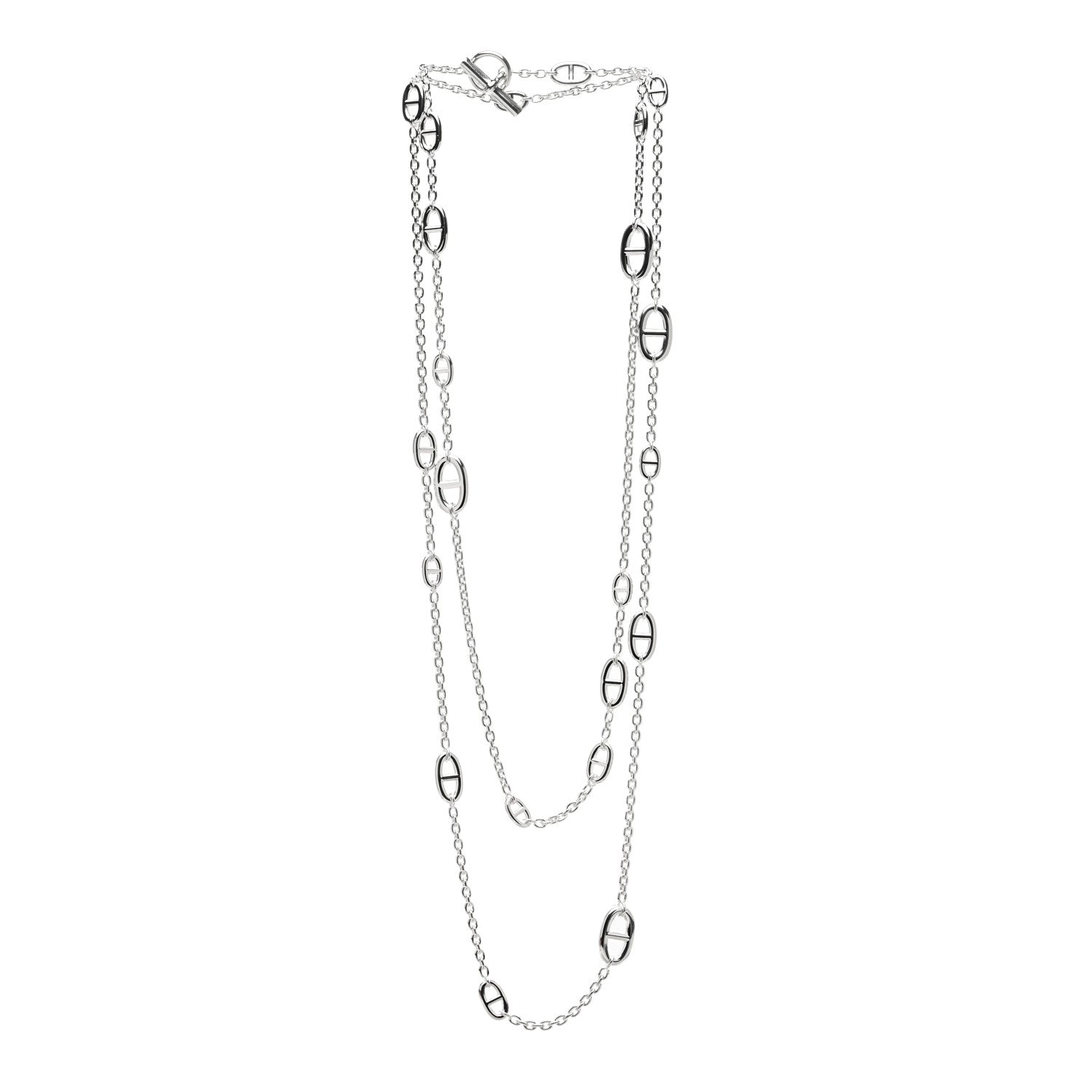 Hermes Sterling Silver Farandole Necklace 160 2 of 3