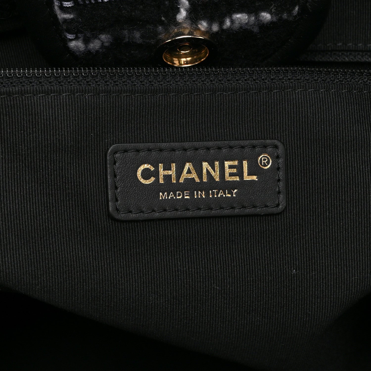 Chanel Tweed Medium Deauville Tote Black White Multicolor 7 of 11