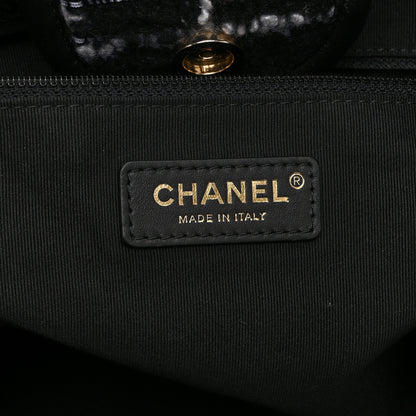 Chanel Tweed Medium Deauville Tote Black White Multicolor 7 of 11