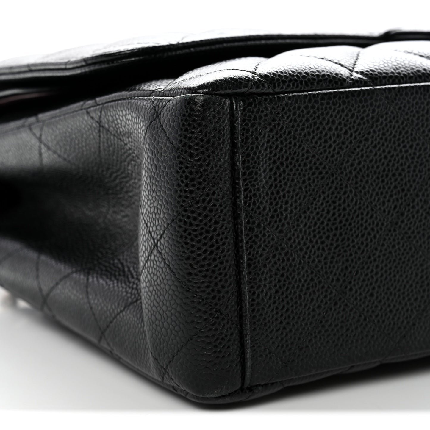 Caviar Quilted Maxi Double Flap Black