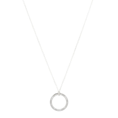 Tiffany Sterling Silver 1837 Circle Pendant Necklace 1 of 4