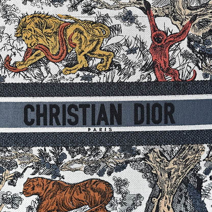 Christian Dior Canvas Embroidered Large Dioriviera Toile De Jouy Book Tote Multicolor 10 of 10