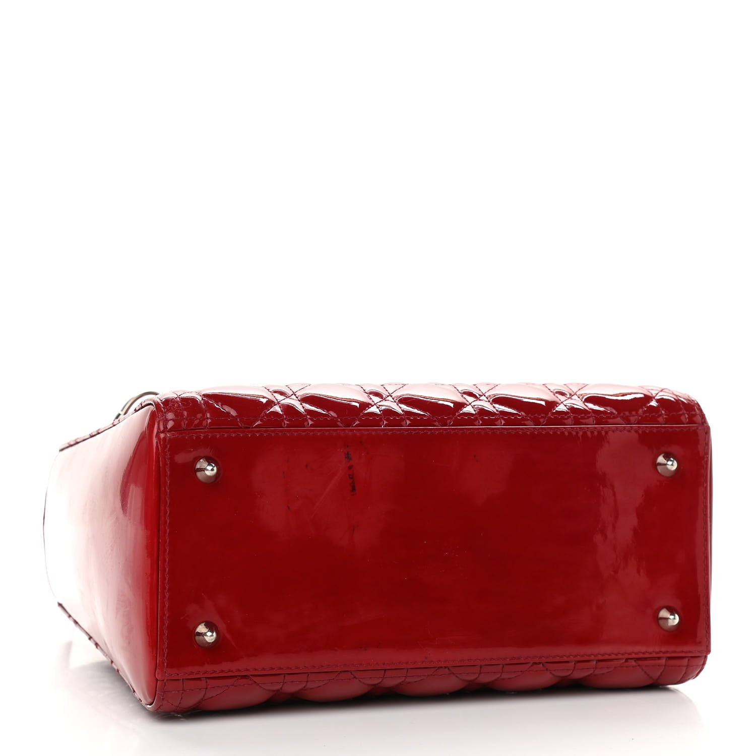 Christian Dior Patent Cannage Medium Lady Dior Red 4 of 12