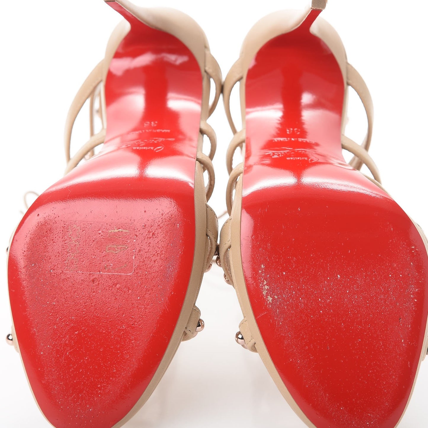 Kid Amazoubille 120 Studded Galdiator Sandals 38 Nude