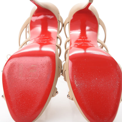 Christian Louboutin Kid Amazoubille 120 Studded Galdiator Sandals 38 Nude 10 of 10