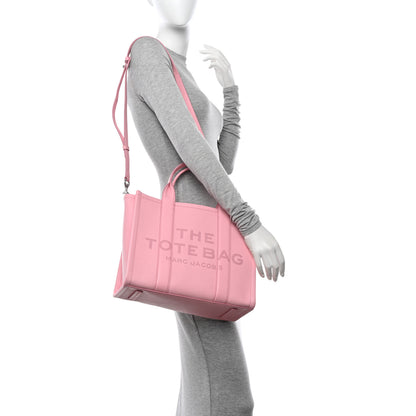Marc Jacobs Grained Calfskin Medium The Tote Bag Ribbon Pink 2 of 12