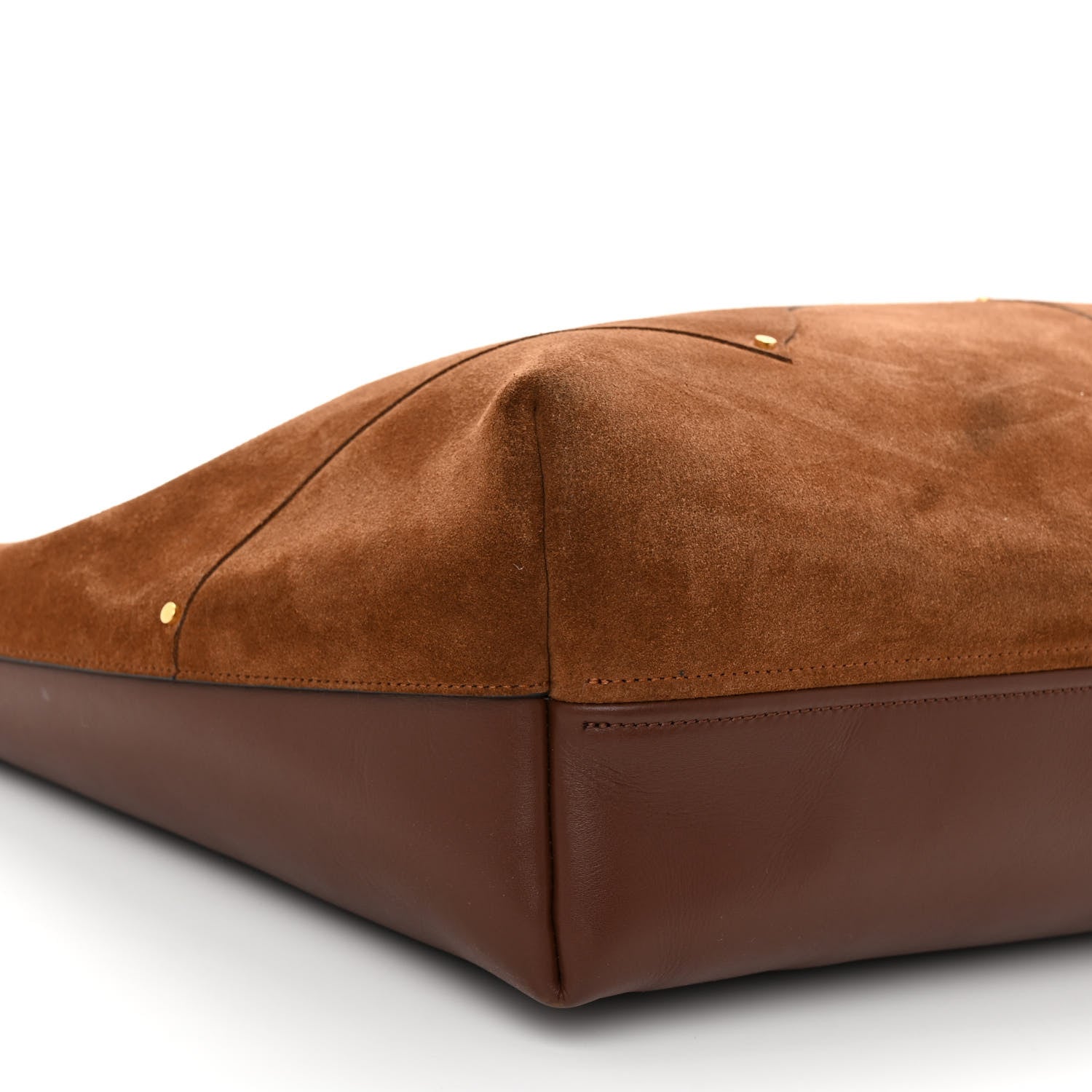 Chloe Suede Patchwork Medium Marcie Tote Caramel 8 of 9