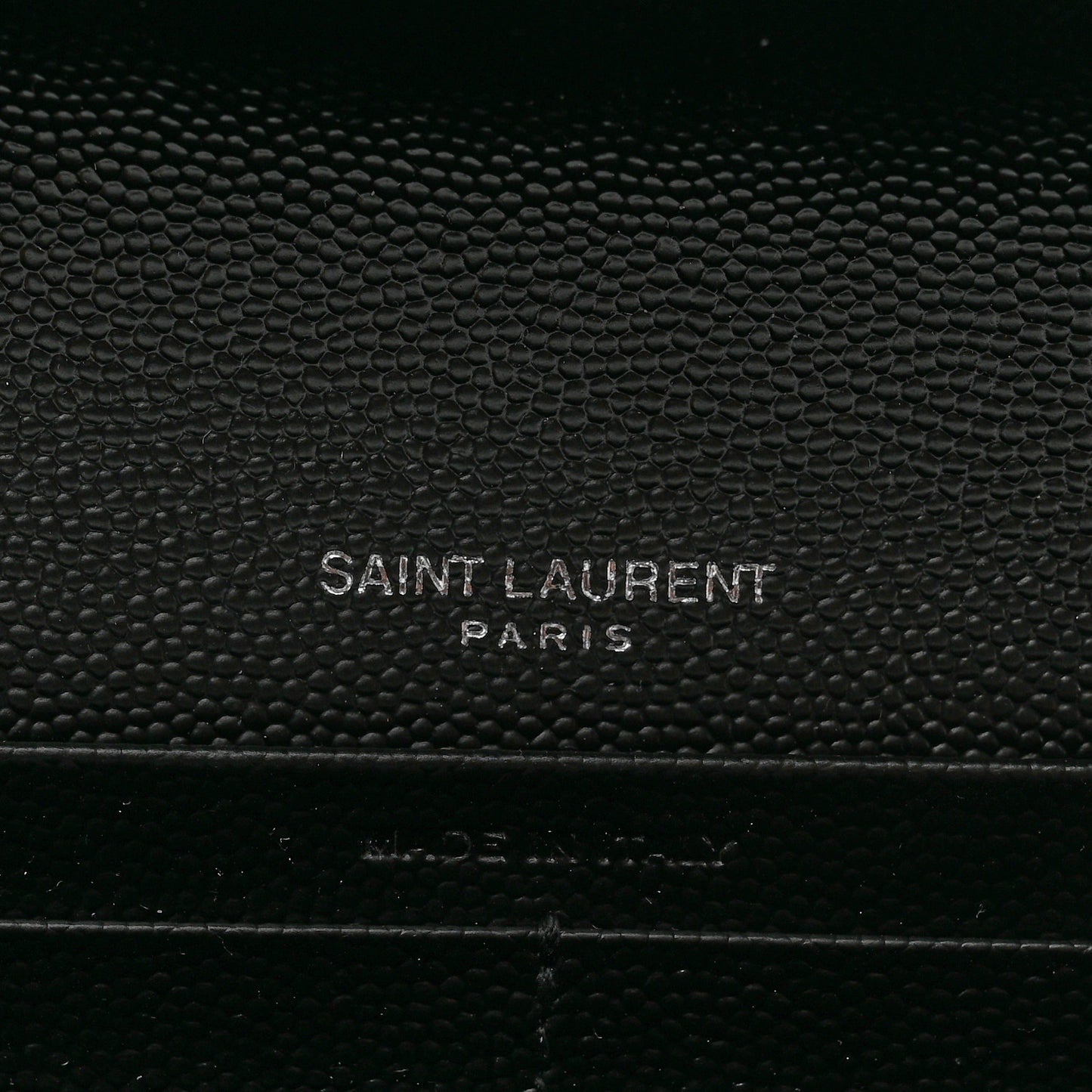 Grain De Poudre Matelasse Chevron Monogram Flap Wallet Black