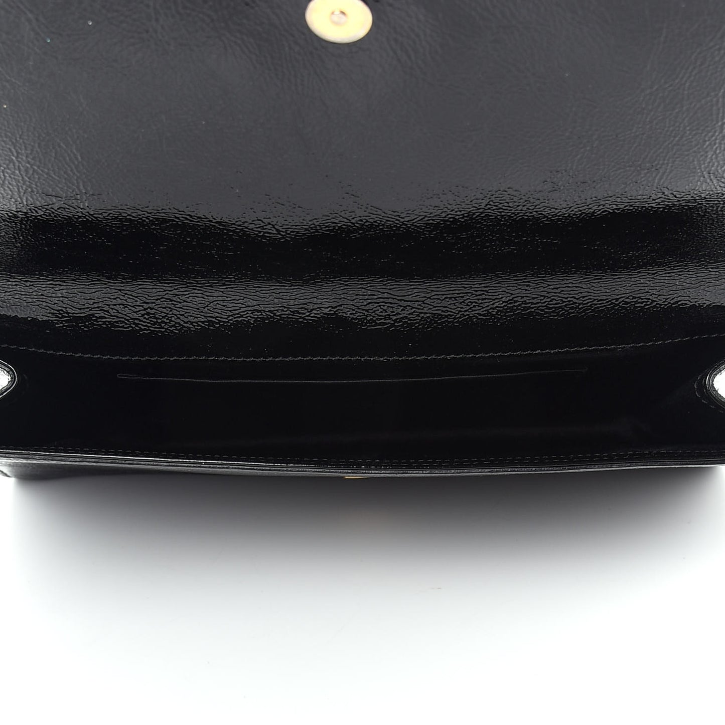 Textured Patent Monogram Large Belle De Jour Clutch Black