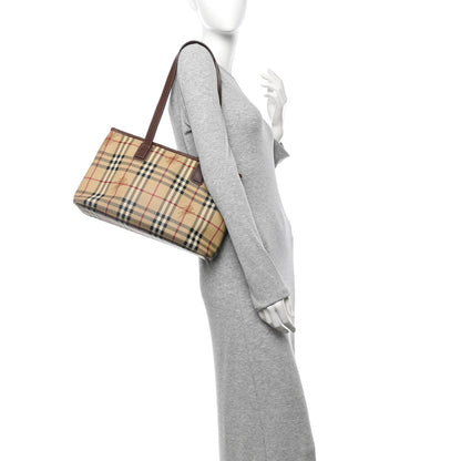 Burberry Haymarket Check Tote Brown 2 of 14