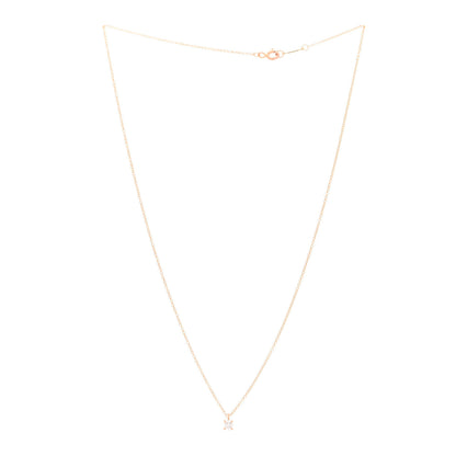 Tiffany 18K Rose Gold Diamond .18ct Solitaire Pendant Necklace 3 of 5