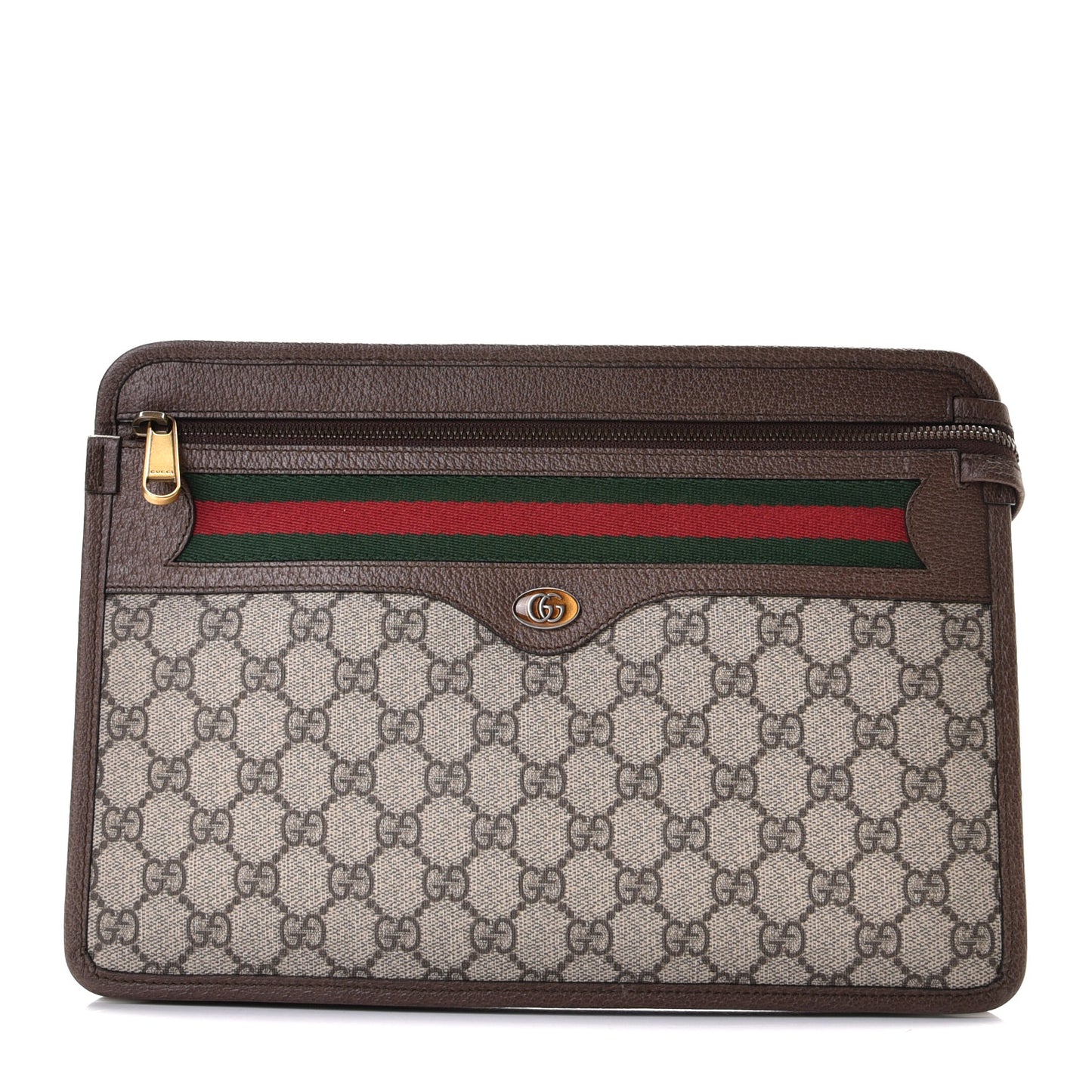 GG Supreme Monogram Web Small Ophidia Documents Holder Beige New Acero