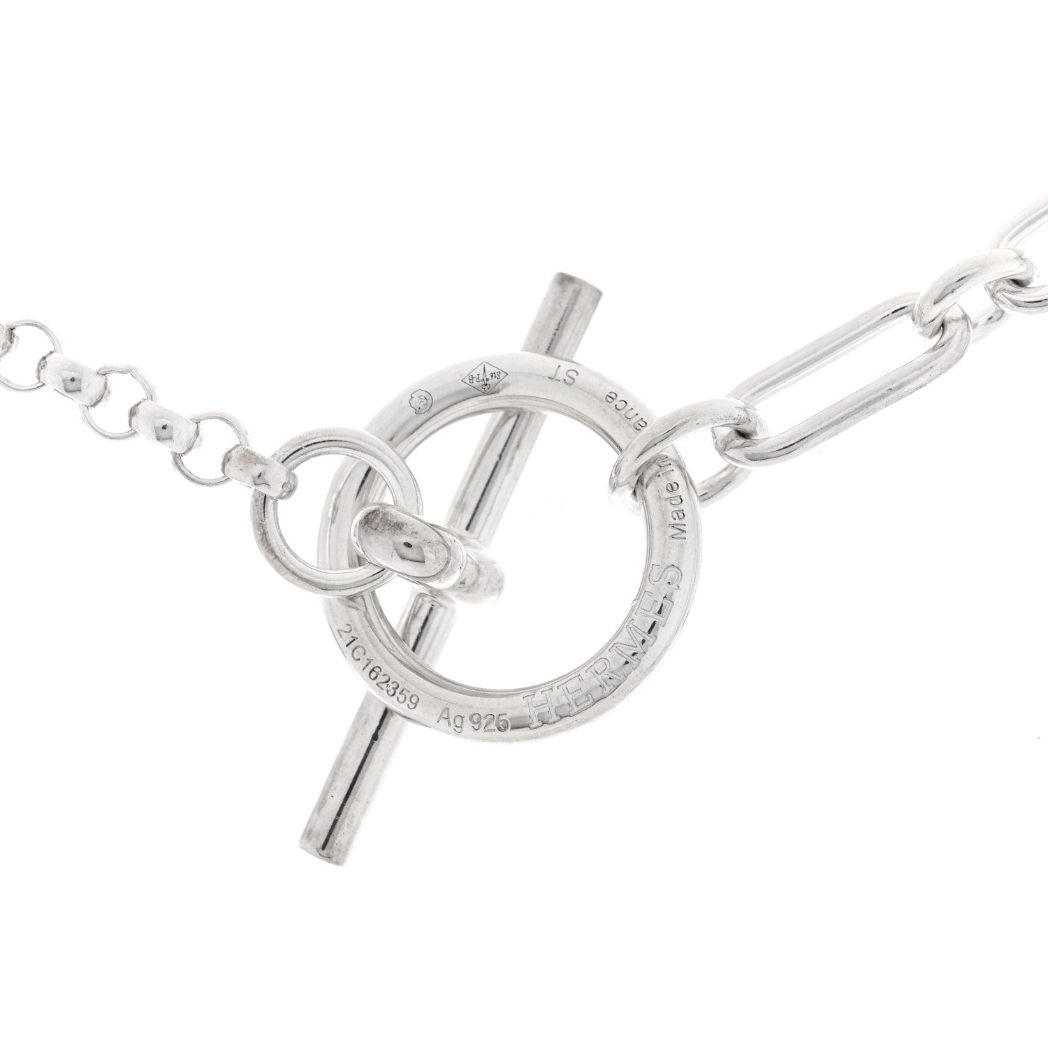 Hermes Sterling Silver Chaine d'Ancre Punk Necklace 5 of 6