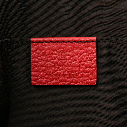 Gucci Calfskin Large Bamboo Clutch Red 6 of 7