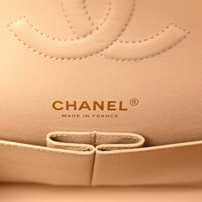 Chanel Caviar Quilted Medium Double Flap Beige 6 of 10