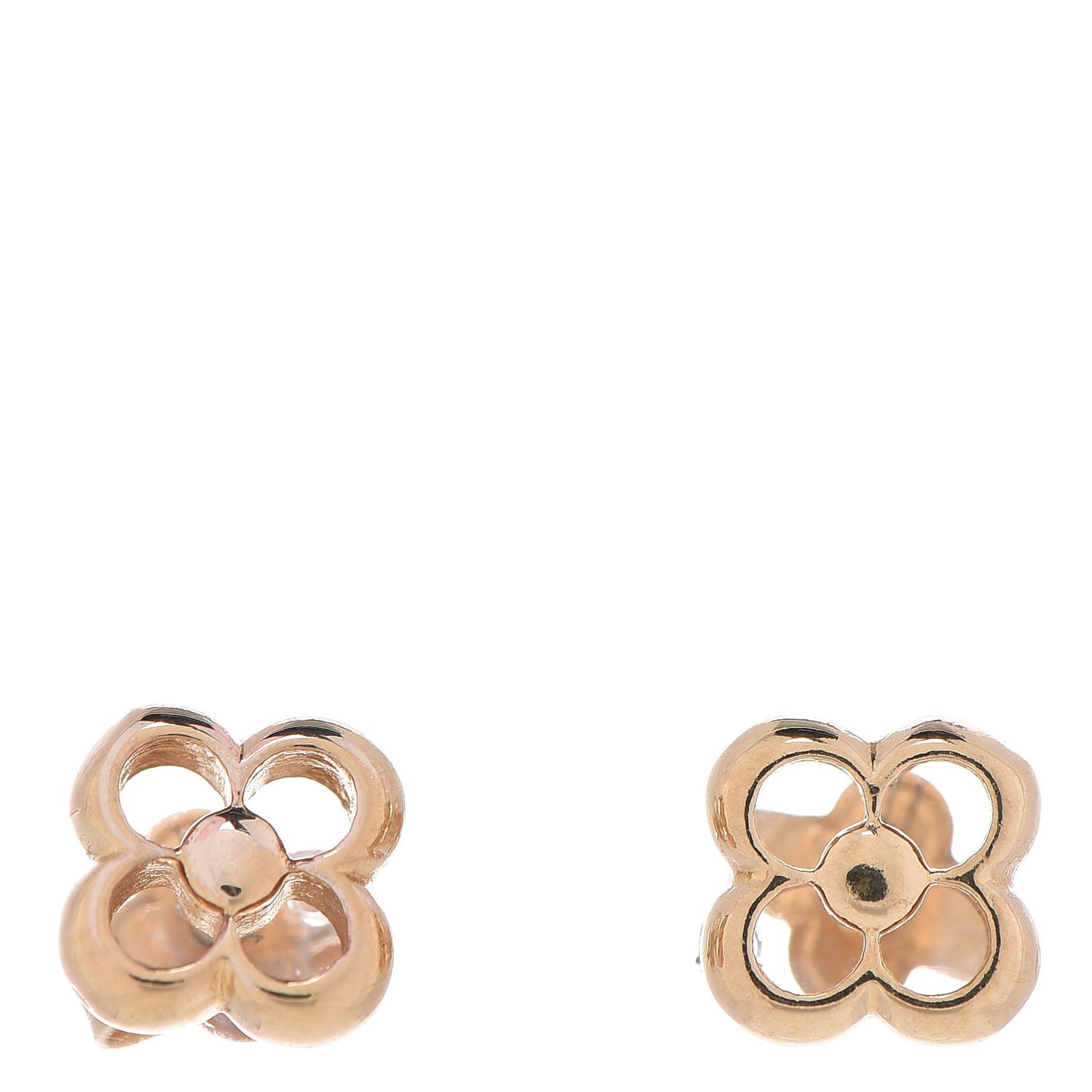 Brass Flower Full Stud Earrings Gold