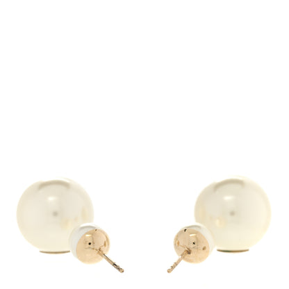 Christian Dior Pearl Mise En Dior Tribal Earrings Gold 3 of 5