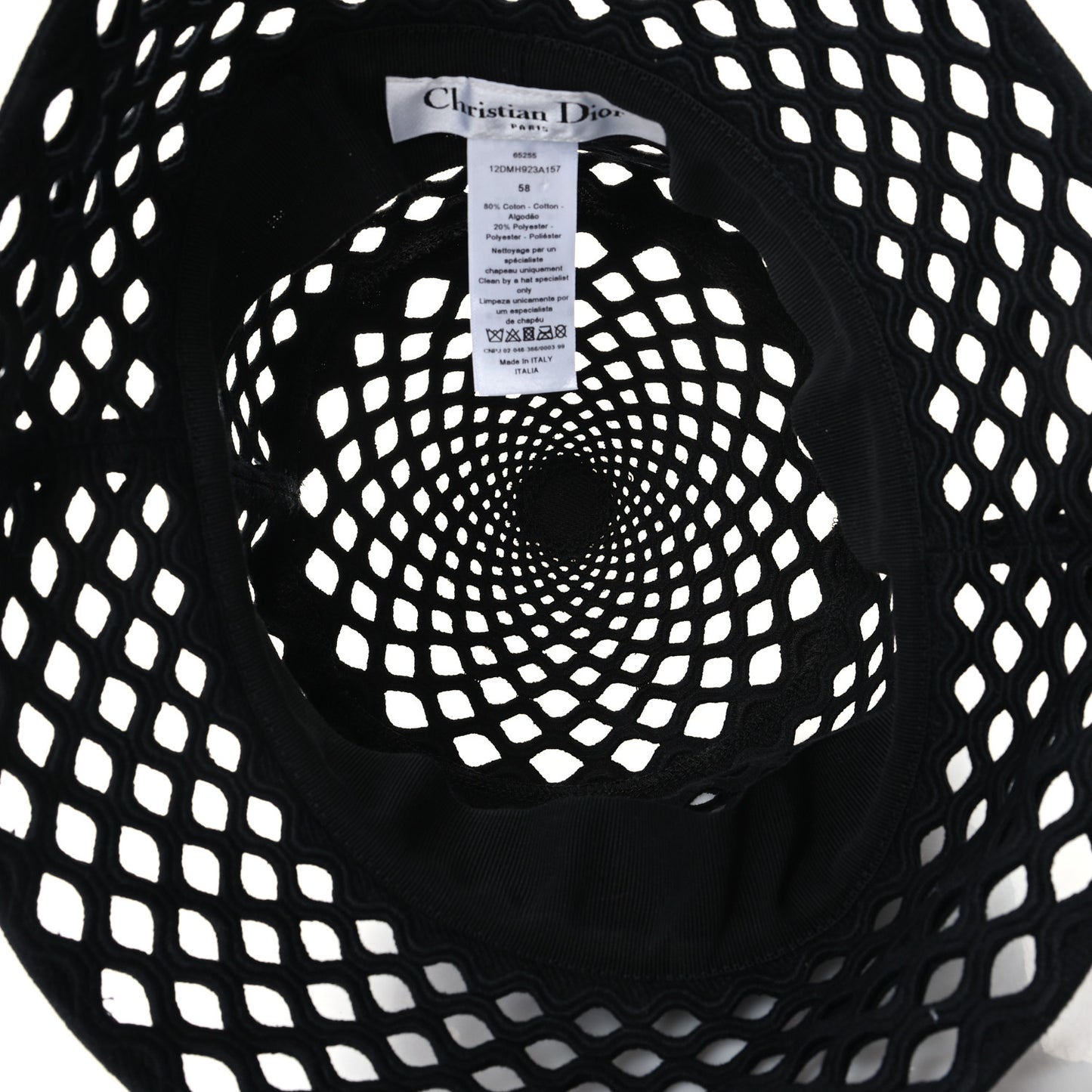 Mesh Small Brim Bucket Hat 58 Black