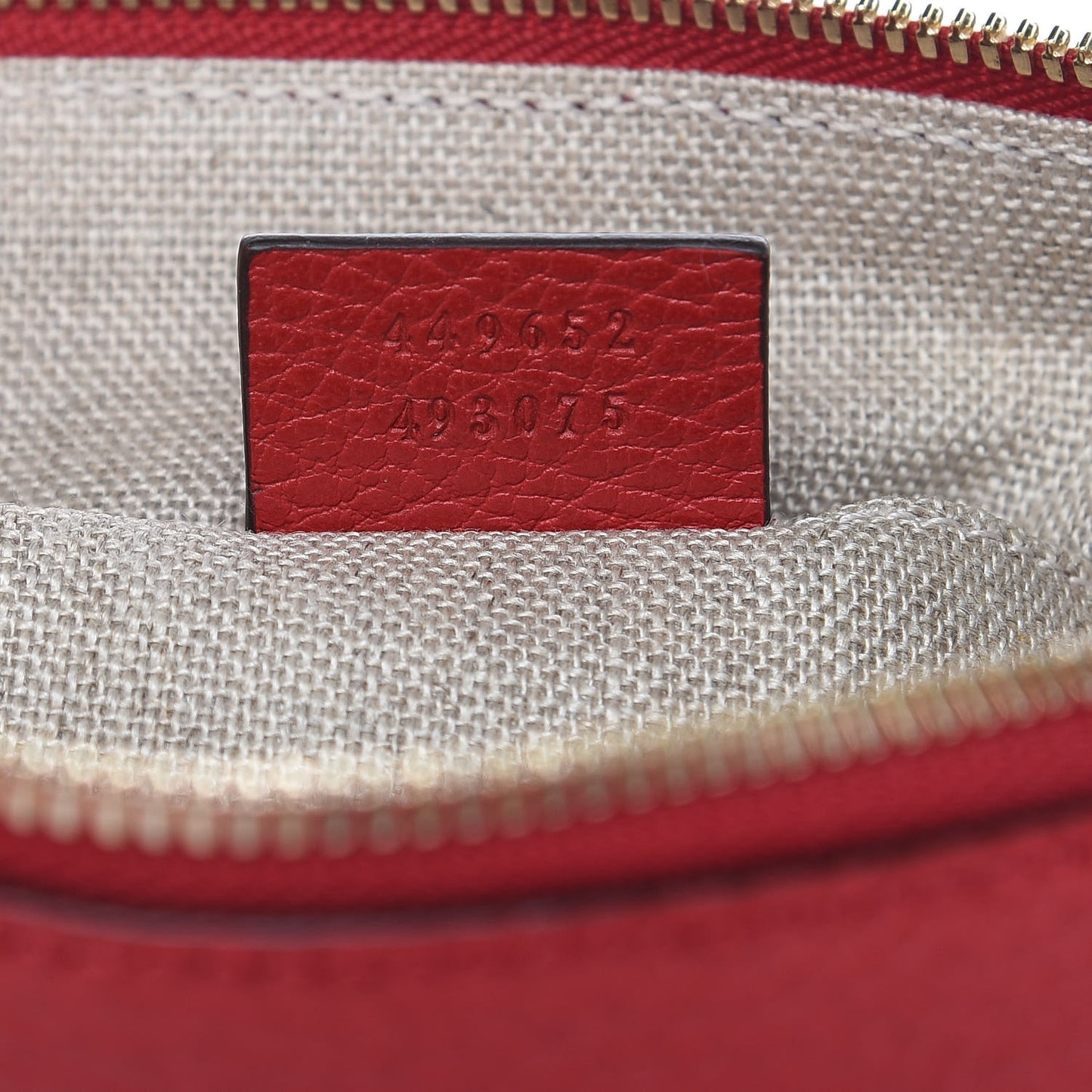 Calfskin Bamboo Clutch Red