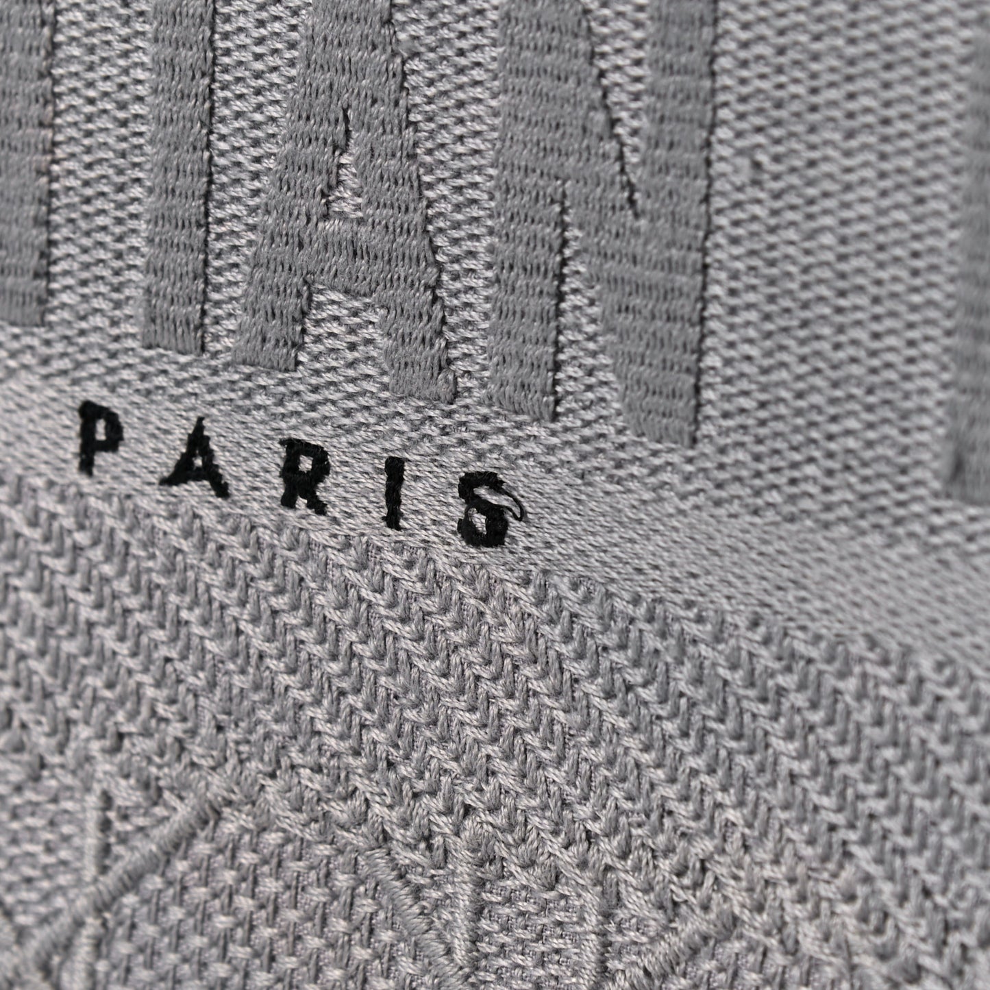Canvas Embroidered Cannage Medium Book Tote Stone