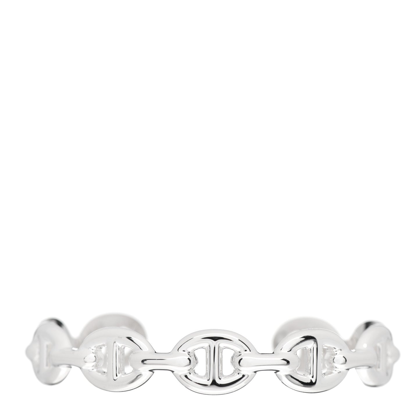 Sterling Silver MM Chaine d'Ancre Enchainee Cuff Bracelet SH
