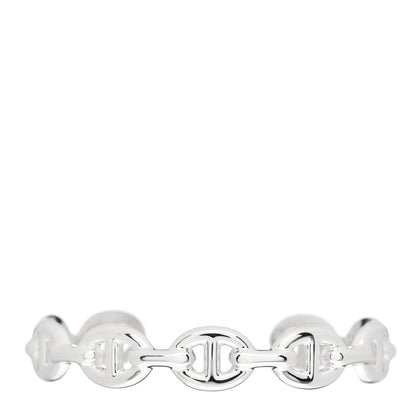 Hermes Sterling Silver MM Chaine d'Ancre Enchainee Cuff Bracelet SH 1 of 5