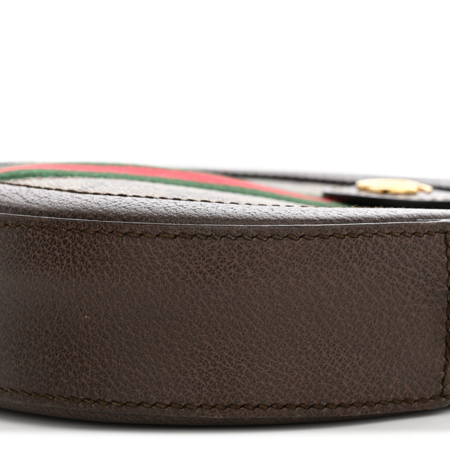 Gucci GG Supreme Monogram Web Mini Ophidia Round Shoulder Bag Brown 9 of 13