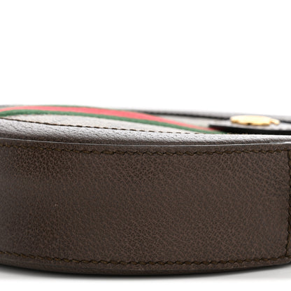 Gucci GG Supreme Monogram Web Mini Ophidia Round Shoulder Bag Brown 9 of 13
