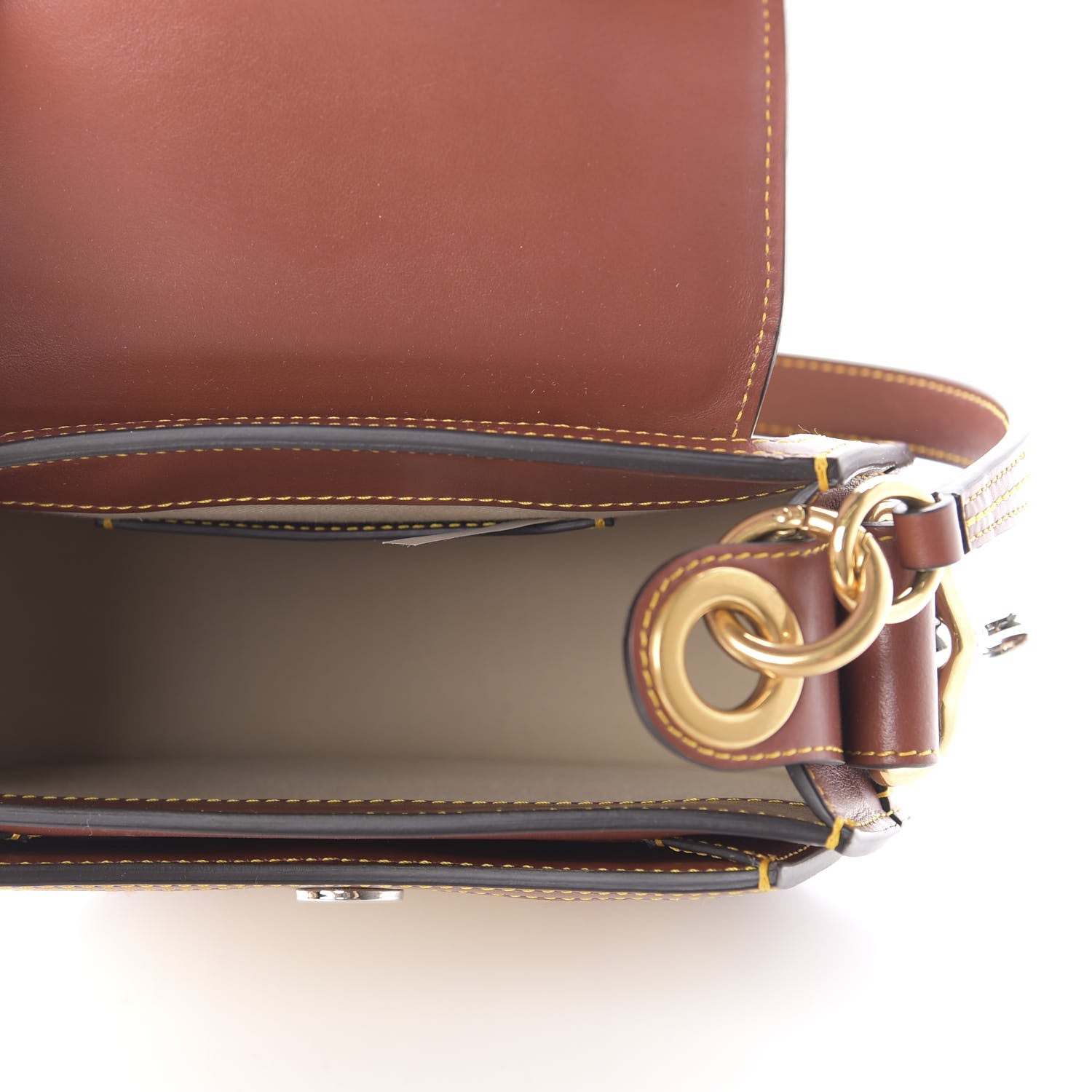 Chloe Calfskin Raffia Embroidered Small Tess Bag Sepia Brown 5 of 9