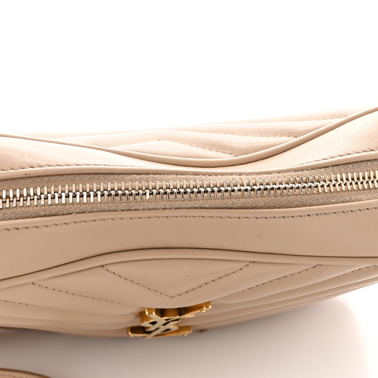 Calfskin Matelasse Monogram Lou Camera Bag Dark Latte