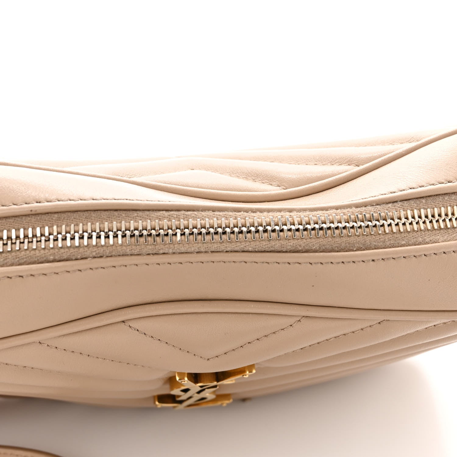 Saint Laurent Calfskin Matelasse Monogram Lou Camera Bag Dark Latte 11 of 16
