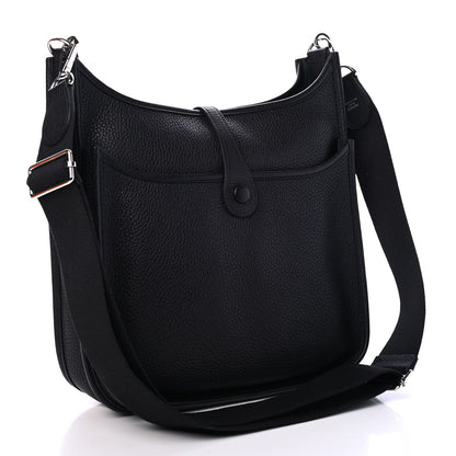 Hermes Taurillon Clemence Evelyne III PM Black 2 of 4