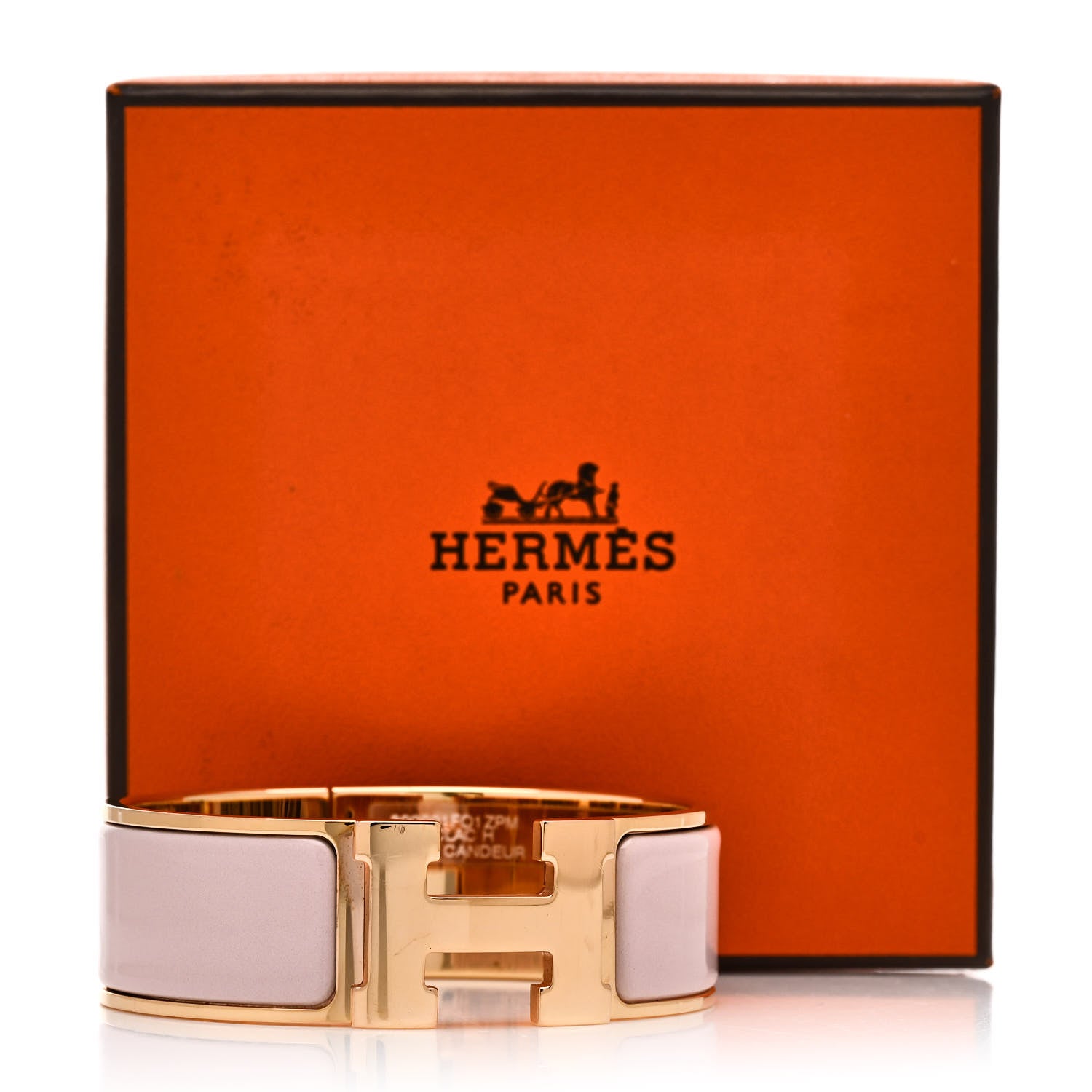 Hermes Enamel Wide Clic Clac H PM Bracelet Rose Candeur 4 of 4