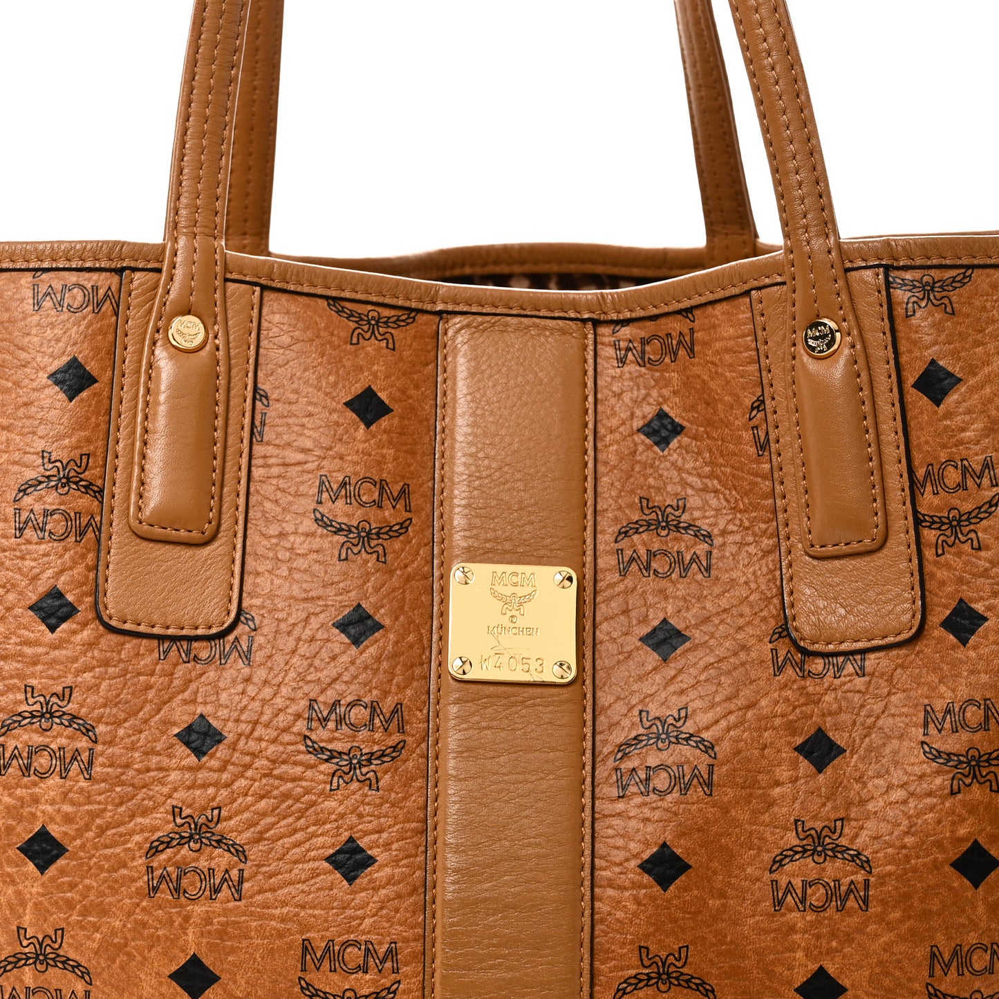 Visetos Medium Liz Reversible Shopper Tote Cognac