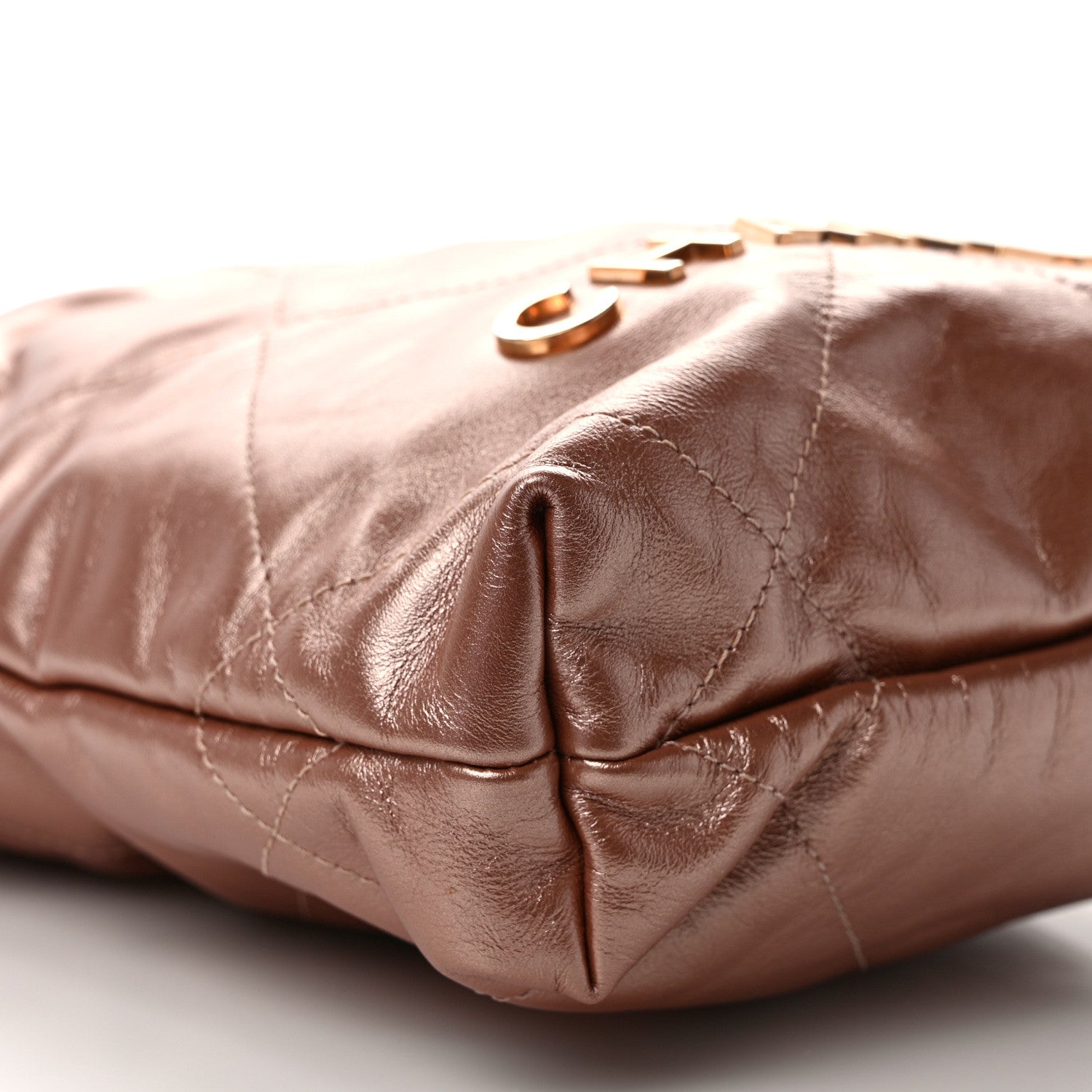 Chanel Metallic Calfskin Quilted Mini Chanel 22 Copper 8 of 13