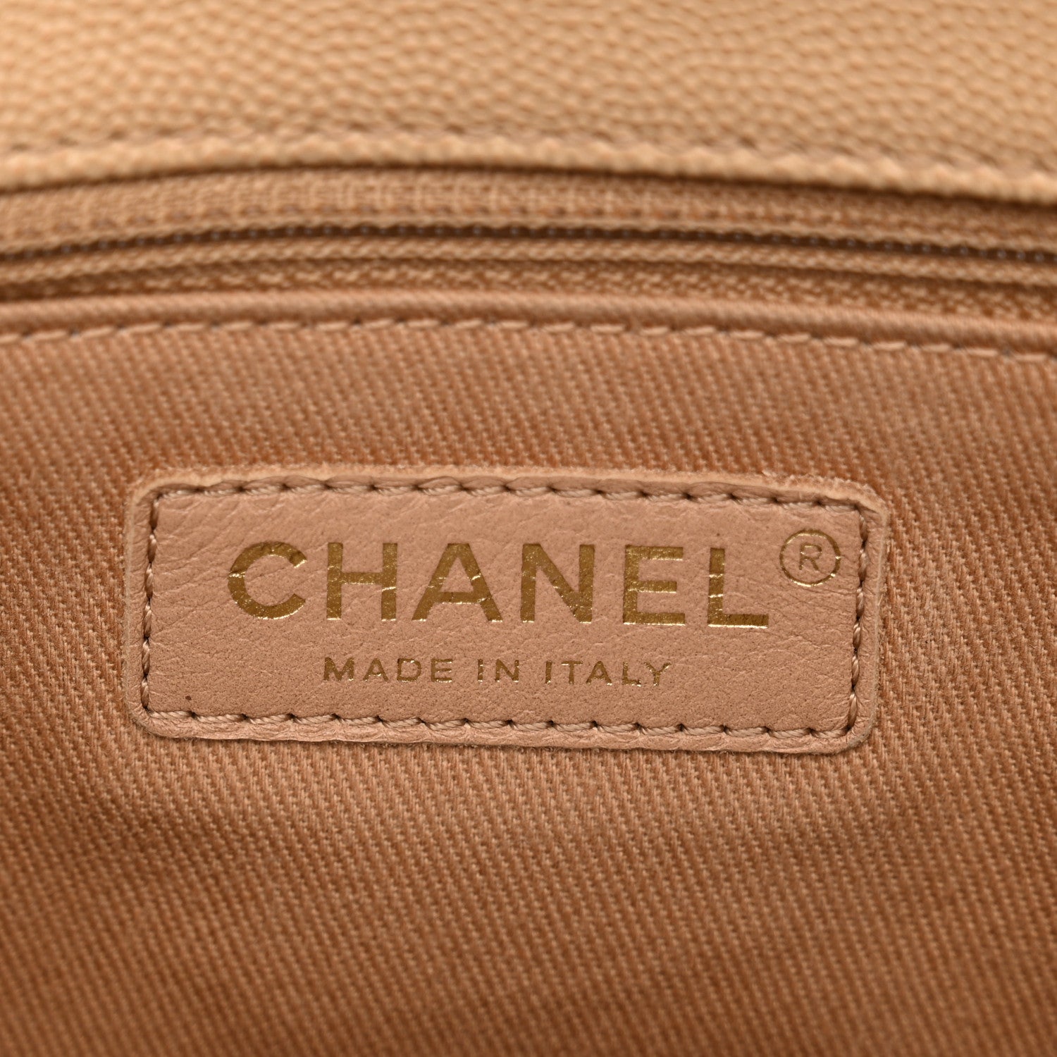 Chanel Caviar Quilted Medium Coco Handle Flap Beige 6 of 10