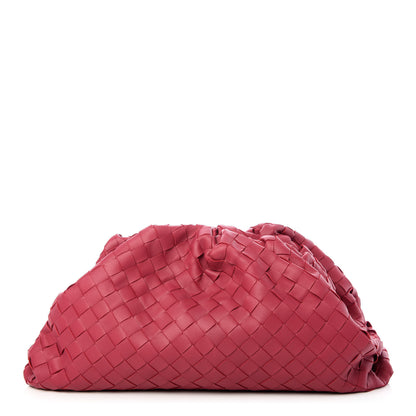 Bottega Veneta Nappa Maxi Intrecciato The Pouch Oversized Clutch Amaranto 1 of 7