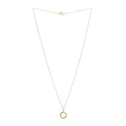 Cartier 18K Pink Yellow White Gold Diamond Trinity Pendant Necklace 3 of 4