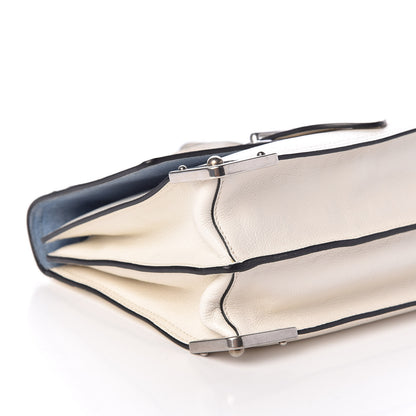 Prada Glace Calfskin Large Soft Cahier Bag White 7 of 8