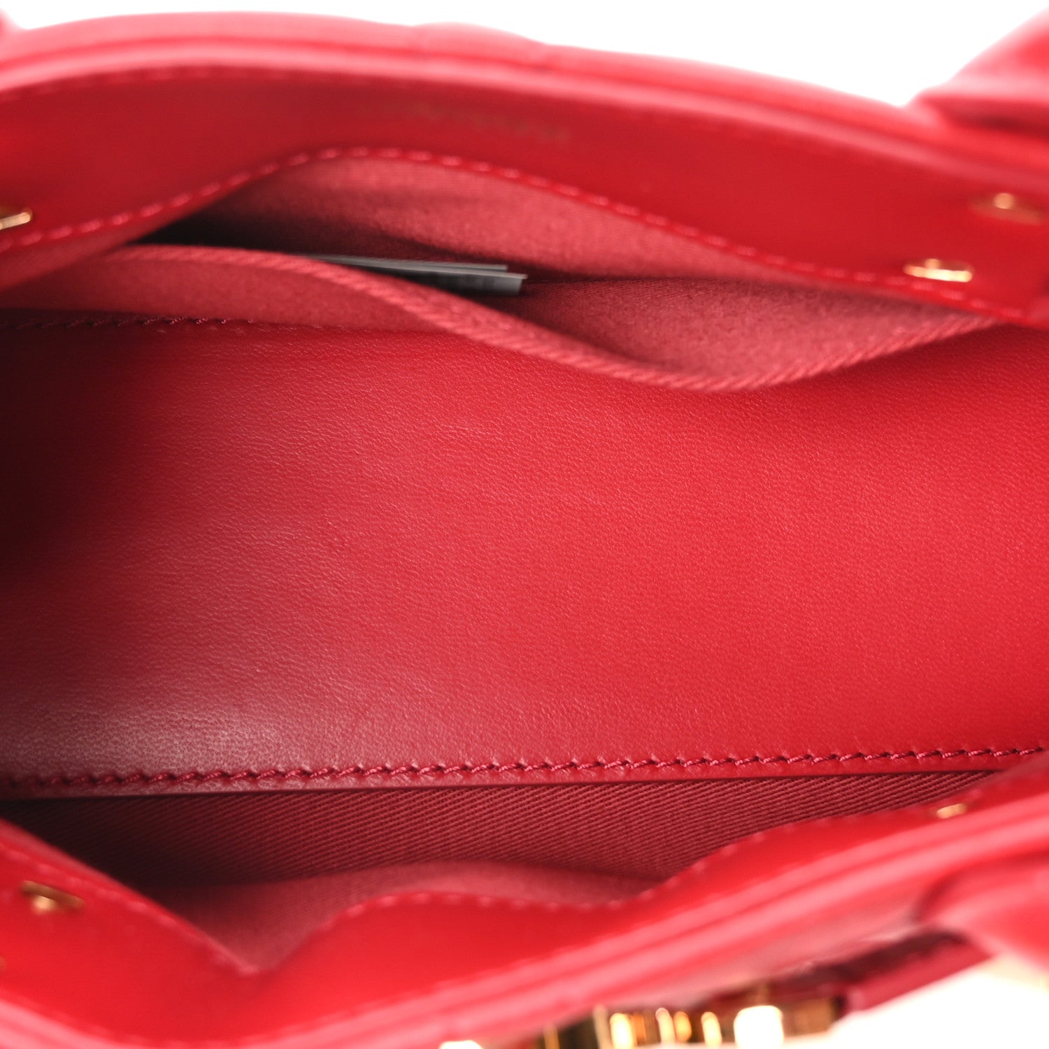 Versace Nappa Trapuntata Small Medusa '95 Tote Bag Lipstick Red 8 of 19