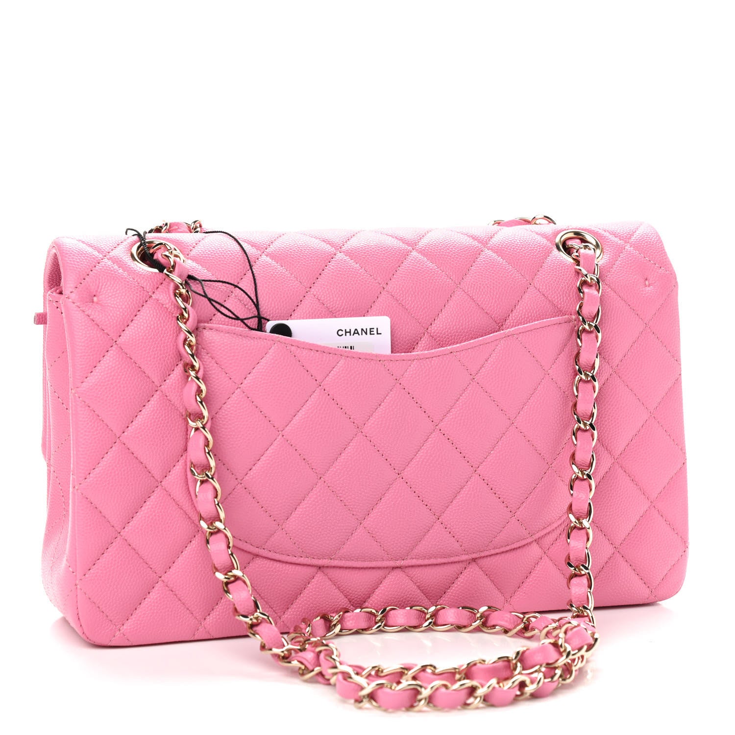 Chanel Caviar Quilted Medium Double Flap Pink 2 of 8