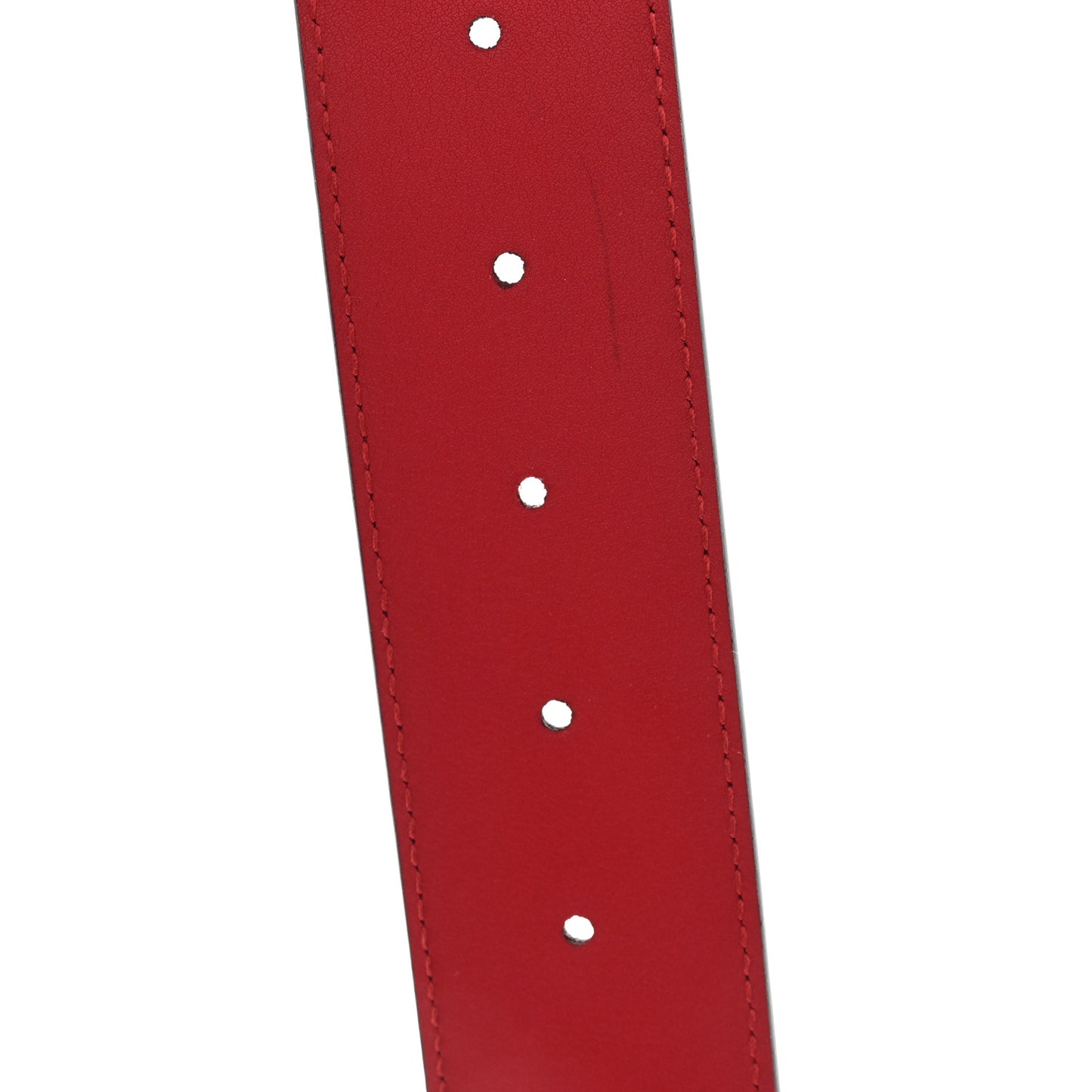 Textured Calfskin Flower Embroidered Double G 40mm Belt 90 36 Hibiscus Red