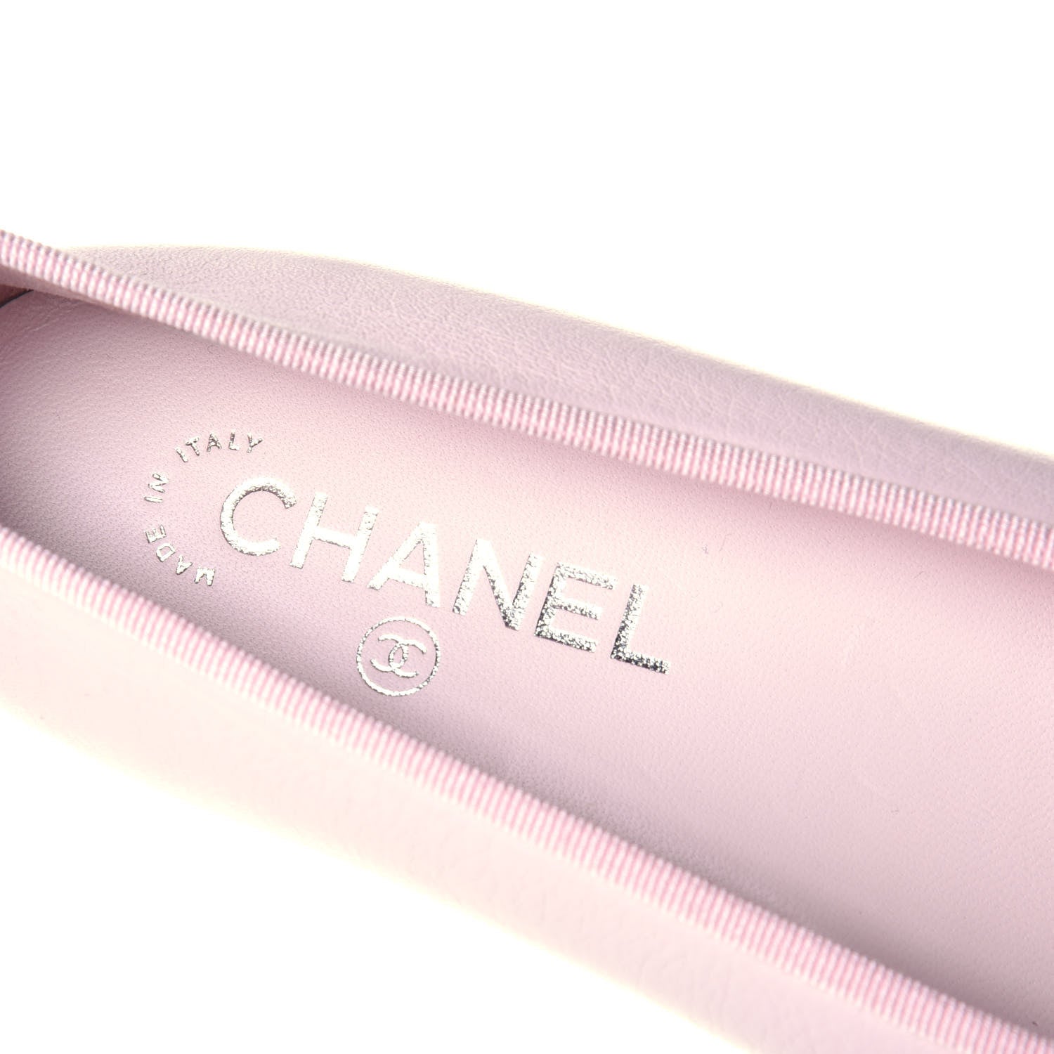 Chanel Lambskin CC Cap Toe Ballerina Flats 37.5 Pink Light Pink 7 of 10